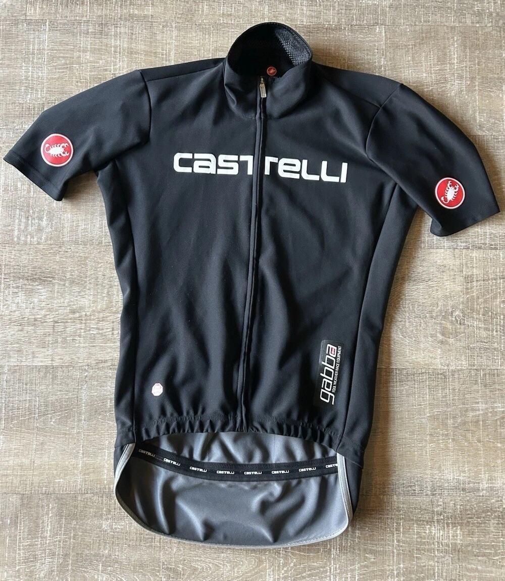 Castelli Gabba Foul Weather Short Sleeve Road Bike Jersey Men M Gore Black